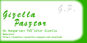 gizella pasztor business card